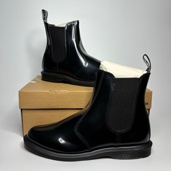 Dr. Martens Flora Women's Smooth Leather Chelsea Boots in Black - Picture 1 of 11